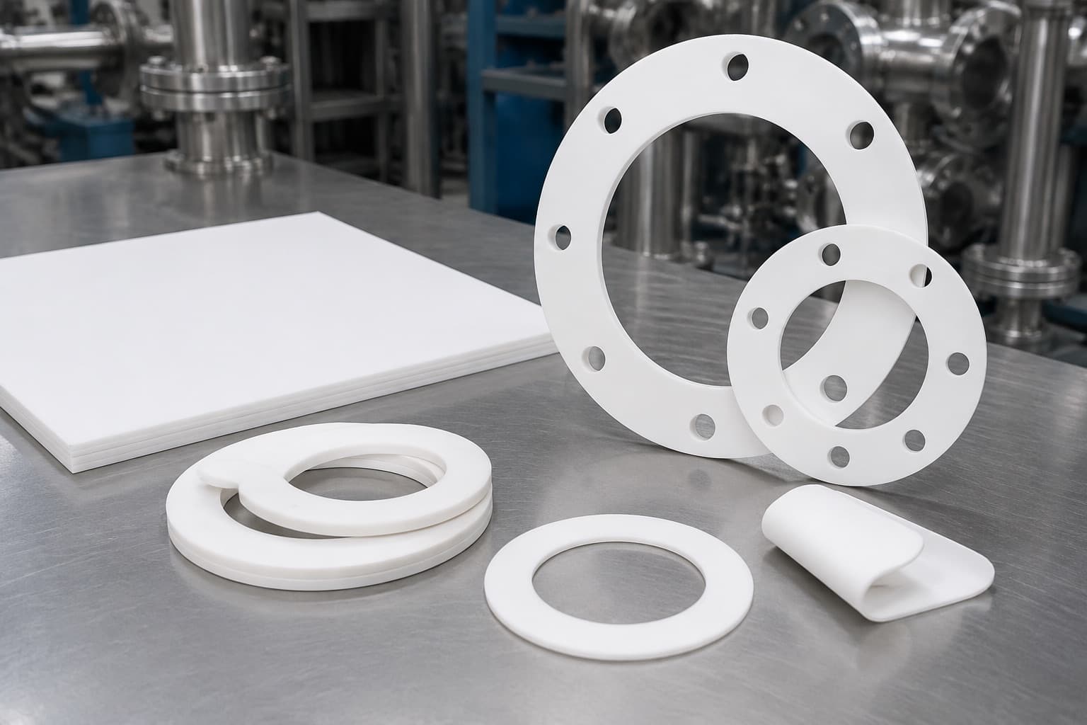 Feuilles et joints souples découpés en PTFE expansé Corfluor